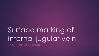 internal jugular vein surface marking surface anatomy of internal jugular vein [upl. by Ruperto]