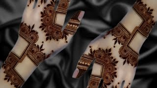 Square Mehndi Designs For Back Hand ll Easy Arabic Mehndi Design For Front Handll New stylish Mehndi [upl. by Ebaj]