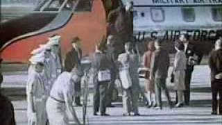 February 1962  President John F Kennedy greets John Glenn Color Footage [upl. by Eidnarb]