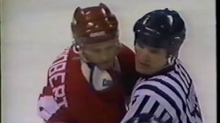 Bob Probert Vs Vincent Riendeau 040691 [upl. by Lleinad]