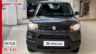 2022 Maruti Suzuki S Presso 🔥 SPresso Vxi Plus  Top Model Petrol  Most Detailed Walkaround Video [upl. by Anilag901]