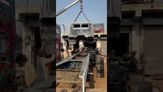 Hino truck cabin fitting [upl. by Linnie]