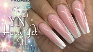 Testing the YoungNails Gel Kit  Watch Me Do My Nails  Simple V French Hard Gel Nails [upl. by Olihs]