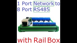 ETHUB18 1xNetwork To 8xRS485 18 Port Industrial Gateway Serial Server RJ45 To RS485 HUB Converter [upl. by Franz]