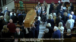 Anne McCormack Moynalty South Circular Road Dublin amp Cavan  Funeral Mass from St Marys Church [upl. by Carmel]