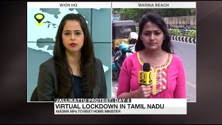 Jallikattu Protest Virtual lockdown in Tamil Nadu [upl. by Nairot254]