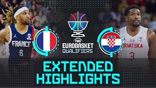 France 🇫🇷 vs Croatia 🇭🇷  Extended Highlights  FIBA EuroBasket 2025 Qualifiers [upl. by Sheaff]