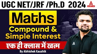 UGC NET Maths Classes 2024  Compound amp Simple Interest By Abhishek Kaushik [upl. by Forcier]