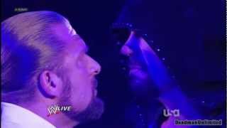 The Undertaker Challenges Triple H for a match at Wrestlemania 28 22012 22 [upl. by Trust]