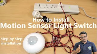 Hindi  How to Install a Motion Sensor Light Switch [upl. by Nnylidnarb114]