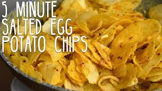 5 Minute Salted Egg Potato Chips Recipe [upl. by Jerry557]