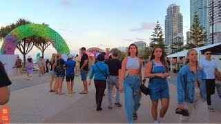 4k Surfers Paradise Walk Tour on Springtime Festival 3 Sep 2023  Gold Coast  QLD  Australia [upl. by Mcclees80]