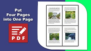 How to put 4 pages in one page in PDFXChange Editor [upl. by Ttocs842]