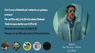 Bad Bunny  Infeliz Version de Bad Bunny con letra [upl. by Hiro6]