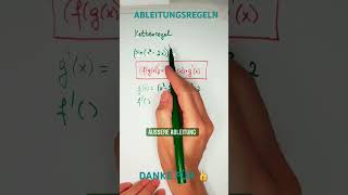 KETTENREGEL ANWENDEN youtubeshorts maths derivative [upl. by Yendirb]