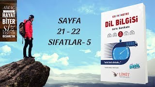 LİMİT YAYINLARI  LİMİT KRONOMETRE DİL BİLGİSİ SB  SIFATLAR TEST 5 [upl. by Strenta74]