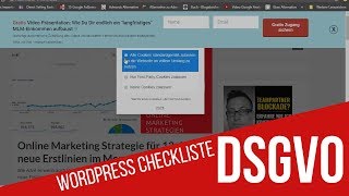 DSGVO Wordpress Checkliste und Plugins ✅ [upl. by Hong]