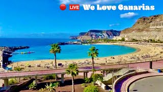 Gran Canaria Live 🔴 Today Exploring Amadores Beach and Puerto Rico [upl. by Fransis722]