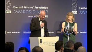 Amanda Staveley accepts NE FWA Player of the Year award on behalf of Allan SaintMaximin [upl. by Linoel]