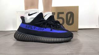 Yeezy 350 Boost V2 quotDazzling Bluequot ON FOOTTOPKICKSS [upl. by Josh]