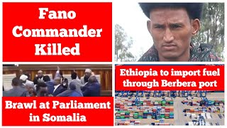 Fano Commander Killed  Brawl at Somalias Parliament over Egyptian Army Deployment  Berbera Port [upl. by Akerdal]