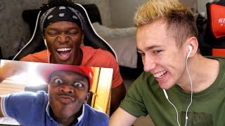 REACTING TO OLD VIDEOS WITH KSI [upl. by Nahte326]