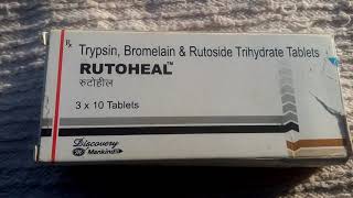 RUTOHEAL tablet RxTrypsin  Bromelain amp trihydrate use amp side effect [upl. by Nimzzaj]