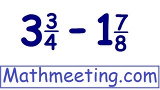 Subtracting mixed numbers [upl. by Tireb469]