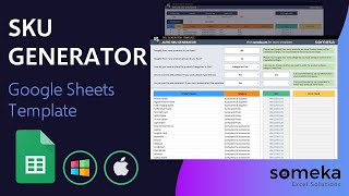 SKU Generator Google Sheets Template  Create Unique Product Identifiers [upl. by Atinob215]