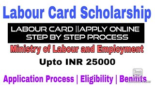 How to get labour card  Scholarship for all classes DocumentsEligibility Apply online [upl. by Yelak19]