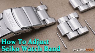 How to Shorten and Adjust Your Seiko Watch Band  Demo  Seiko King Turtle strapcode seikoprospex [upl. by Algy157]