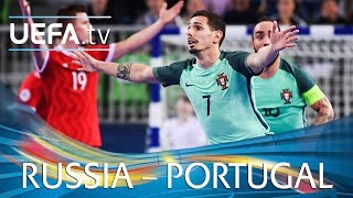 Futsal EURO highlights Russia v Portugal [upl. by Aerahs285]