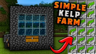 Easy 120 Kelp Farm for Minecraft Bedrock  PE Super Fast [upl. by Niltac]