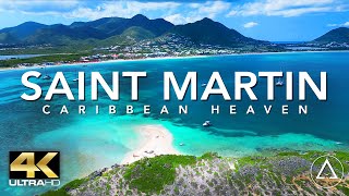 SAINT MARTIN  SINT MAARTEN IN 4K DRONE FOOTAGE ULTRA HD  Beautiful Island Landscapes Footage UHD [upl. by Coleen]