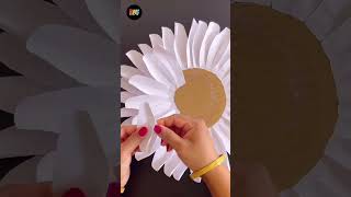 Beautiful White Paper Wall Hanging Craft  shorts diy wallhanging [upl. by Asenej]