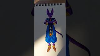 Drawing lord beerus from dragon ball super lordbeerus destroyer anime shorts subscribe [upl. by Chapland1]