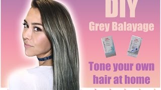 DIY GREY BALAYAGE  TONE YOUR HAIR AT HOME [upl. by Gnov348]