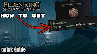 Elden Ring DLC  How To Get Crimson Amber Medallion 3  Location  Bossfight  Rewards [upl. by Nathanoj]