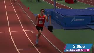 Millrose Trials 800m dash FULL RACE [upl. by Yrehcaz]