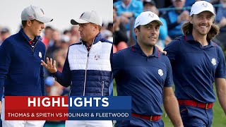 Molinari amp Fleetwood vs Thomas amp Spieth  Extended Highlights  2018 Ryder Cup [upl. by Acey]