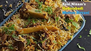 Mutton Dum Biryani  నిజమైన హైదరాబాది మటన్ బిర్యాని  How to Make Hyderabad Style Mutton Dum Biryani [upl. by Emie]