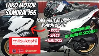 Euro Motor Samurai 155i  May nagbago agad V2  Solid na pearl white  newbiemotovlogph [upl. by Iduj]