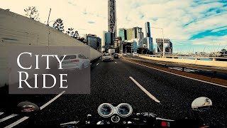 Triumph Bonneville T120 Black 2023 Model  Pure exhaust sound  City Ride in Brisbane Australia [upl. by Thurston]