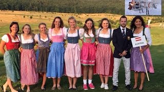 Traditional Music Festival in Salzburg Austria  Celebrating with Austrian Dirndl  Salzburg Girls [upl. by Merril]