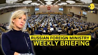 Russia LIVE Russian foreign ministry spokeswoman Maria Zakharova holds weekly briefing  WION LIVE [upl. by Peters462]