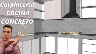 Instalacion en cocina de concreto diy hazlotumismo carpinteria [upl. by Thibaud]