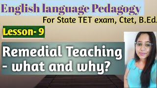 Remedial teachingEnglish language PedagogyTripura TET21 CTETWB TET [upl. by Desta706]