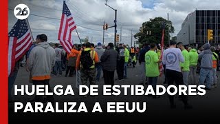 Una huelga de estibadores paraliza los puertos más importantes de Estados Unidos [upl. by Mayer]