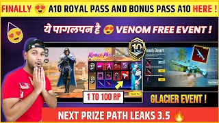 BIG GLACIER EVENT 😍 A10 Royal Pass  Next Prize Path Bgmi  Next Royal Pass Bgmi  A10 Bonus Pass [upl. by Anemolihp]