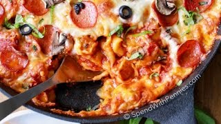 One Pan Pizza Tortellini Skillet [upl. by Rezzani968]